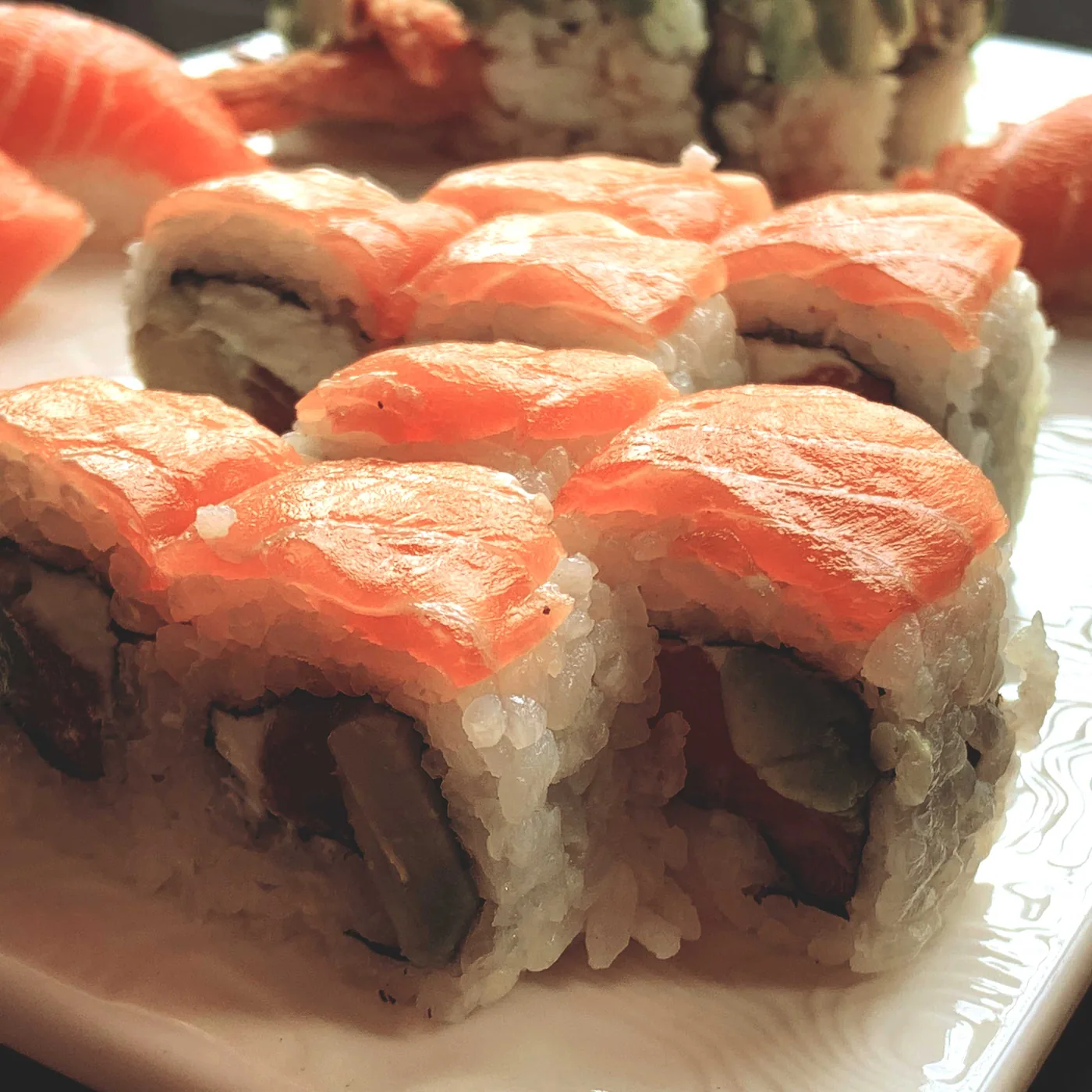 Dettaglio roll sushi